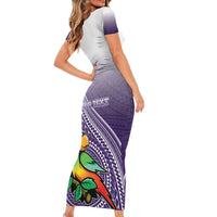 Personalized Manua High School Family Matching Short Sleeve Bodycon Dress and Hawaiian Shirt Polynesian Tribal Pattern LT05 - Polynesian Pride
