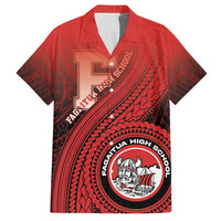 Personalized Fagaitua High School Family Matching Off Shoulder Short Dress and Hawaiian Shirt Polynesian Tribal Pattern LT05 Dad's Shirt - Short Sleeve Red - Polynesian Pride