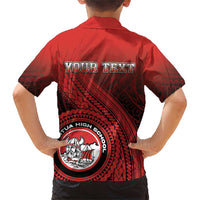 Personalized Fagaitua High School Family Matching Short Sleeve Bodycon Dress and Hawaiian Shirt Polynesian Tribal Pattern LT05 - Polynesian Pride