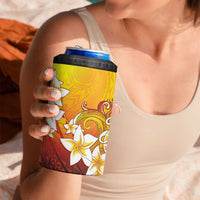 Tahiti Heiva Festival 4 in 1 Can Cooler Tumbler Tahitian Vahine Plumeria Flowers LT05 - Polynesian Pride