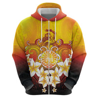 Tahiti Heiva Festival Hoodie Tahitian Vahine Plumeria Flowers LT05 - Polynesian Pride