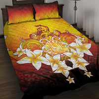 Tahiti Heiva Festival Quilt Bed Set Tahitian Vahine Plumeria Flowers LT05 Yellow - Polynesian Pride