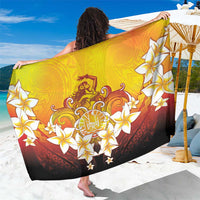 Tahiti Heiva Festival Sarong Tahitian Vahine Plumeria Flowers LT05 One Size 44 x 66 inches Yellow - Polynesian Pride