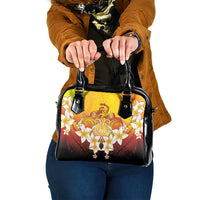 Tahiti Heiva Festival Shoulder Handbag Tahitian Vahine Plumeria Flowers LT05 One Size Yellow - Polynesian Pride