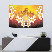 Tahiti Heiva Festival Tapestry Tahitian Vahine Plumeria Flowers LT05 - Polynesian Pride