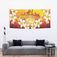Tahiti Heiva Festival Tapestry Tahitian Vahine Plumeria Flowers LT05 - Polynesian Pride