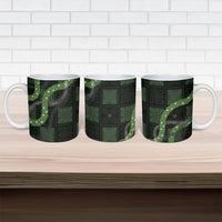 Hawaiian Quilt Ceramic Mug Pele Hair Hinahina Lei Black Version LT05 - Polynesian Pride
