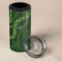 Hawaiian Quilt 4 in 1 Can Cooler Tumbler Pele Hair Hinahina Lei Green Version LT05 - Polynesian Pride