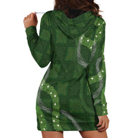 Hawaiian Quilt Hoodie Dress Pele Hair Hinahina Lei Green Version LT05 - Polynesian Pride