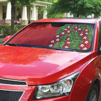 Tonga Language Week Auto Sun Shade Heilala Floral Red LT05 - Polynesian Pride