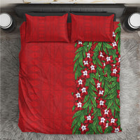 Tonga Language Week Bedding Set Heilala Floral Red LT05 Red - Polynesian Pride