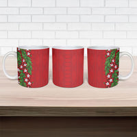 Tonga Language Week Ceramic Mug Heilala Floral Red LT05 - Polynesian Pride