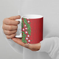 Tonga Language Week Ceramic Mug Heilala Floral Red LT05 - Polynesian Pride