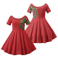 Tonga Language Week Family Matching Summer Maxi Dress and Hawaiian Shirt Heilala Floral Red LT05 Daughter's Dress Red - Polynesian Pride