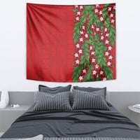 Tonga Language Week Tapestry Heilala Floral Red LT05 - Polynesian Pride