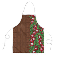 Tonga Language Week Apron Heilala Floral Brown LT05 Brown - Polynesian Pride