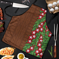 Tonga Language Week Apron Heilala Floral Brown LT05 Brown - Polynesian Pride