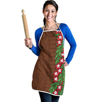 Tonga Language Week Apron Heilala Floral Brown LT05 - Polynesian Pride