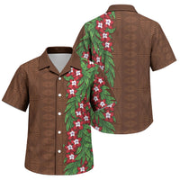 Tonga Language Week Family Matching Long Sleeve Bodycon Dress and Hawaiian Shirt Heilala Floral Brown LT05 Son's Shirt Brown - Polynesian Pride