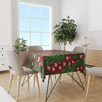 Tonga Language Week Tablecloth Heilala Floral Brown LT05 - Polynesian Pride