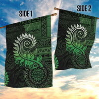 New Zealand Maori Koru Fern Garden Flag Spiral Polynesian Style Green LT05 - Polynesian Pride
