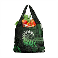New Zealand Maori Koru Fern Grocery Bag Spiral Polynesian Style Green LT05 1-pack One Size Green - Polynesian Pride