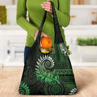 New Zealand Maori Koru Fern Grocery Bag Spiral Polynesian Style Green LT05 - Polynesian Pride