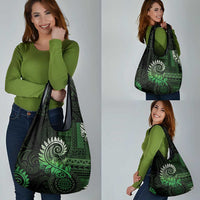 New Zealand Maori Koru Fern Grocery Bag Spiral Polynesian Style Green LT05 - Polynesian Pride
