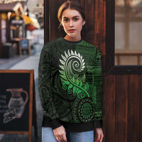 New Zealand Maori Koru Fern Ugly Christmas Sweater Spiral Polynesian Style Green LT05 - Polynesian Pride