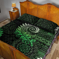 New Zealand Maori Koru Fern Quilt Bed Set Spiral Polynesian Style Green LT05 - Polynesian Pride