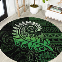 New Zealand Maori Koru Fern Round Carpet Spiral Polynesian Style Green LT05 Green - Polynesian Pride