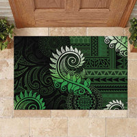 New Zealand Maori Koru Fern Rubber Doormat Spiral Polynesian Style Green LT05 Green - Polynesian Pride