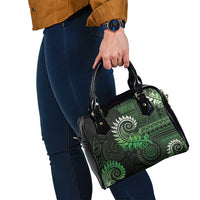 New Zealand Maori Koru Fern Shoulder Handbag Spiral Polynesian Style Green LT05 - Polynesian Pride