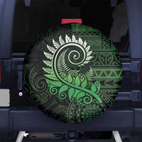 New Zealand Maori Koru Fern Spare Tire Cover Spiral Polynesian Style Green LT05 - Polynesian Pride