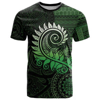 New Zealand Maori Koru Fern T Shirt Spiral Polynesian Style Green LT05 Green - Polynesian Pride