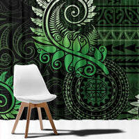 New Zealand Maori Koru Fern Window Curtain Spiral Polynesian Style Green LT05 - Polynesian Pride
