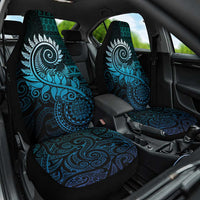 New Zealand Maori Koru Fern Car Seat Cover Spiral Polynesian Style Aqua Gradient LT05 One Size Aqua - Polynesian Pride