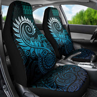 New Zealand Maori Koru Fern Car Seat Cover Spiral Polynesian Style Aqua Gradient LT05 - Polynesian Pride