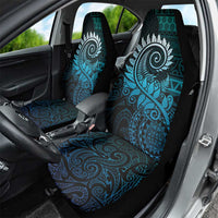 New Zealand Maori Koru Fern Car Seat Cover Spiral Polynesian Style Aqua Gradient LT05 - Polynesian Pride