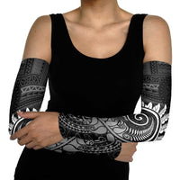 New Zealand Maori Koru Fern Arm Sleeves Spiral Polynesian Style Gray LT05 - Polynesian Pride