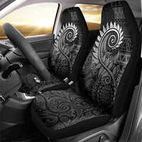New Zealand Maori Koru Fern Car Seat Cover Spiral Polynesian Style Gray LT05 - Polynesian Pride
