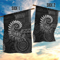 New Zealand Maori Koru Fern Garden Flag Spiral Polynesian Style Gray LT05 - Polynesian Pride