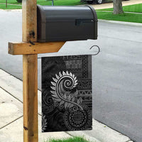 New Zealand Maori Koru Fern Garden Flag Spiral Polynesian Style Gray LT05 - Polynesian Pride