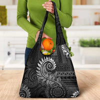 New Zealand Maori Koru Fern Grocery Bag Spiral Polynesian Style Gray LT05 - Polynesian Pride