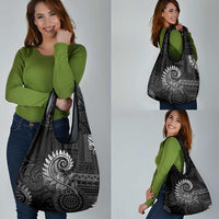 New Zealand Maori Koru Fern Grocery Bag Spiral Polynesian Style Gray LT05 - Polynesian Pride