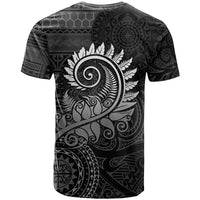 New Zealand Maori Koru Fern T Shirt Spiral Polynesian Style Gray LT05 - Polynesian Pride