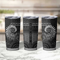 New Zealand Maori Koru Fern Tumbler Cup Spiral Polynesian Style Gray LT05 - Polynesian Pride