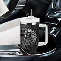 New Zealand Maori Koru Fern Tumbler With Handle Spiral Polynesian Style Gray LT05 - Polynesian Pride