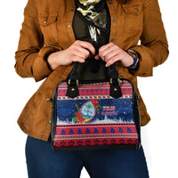 Guam Christmas Shoulder Handbag Guaman Seal Poinsettia Felis Pasgua LT05 - Polynesian Pride
