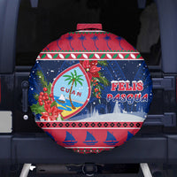 Guam Christmas Spare Tire Cover Guaman Seal Poinsettia Felis Pasgua LT05 - Polynesian Pride